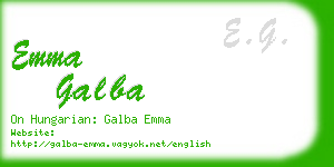 emma galba business card